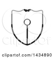 Clipart Of A Stethoscope Forming A Shield Royalty Free Vector Illustration by Lal Perera