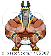 Cartoon Mad Buff Muscular Anubis