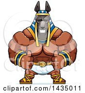 Cartoon Buff Muscular Anubis Giving Two Thumbs Up