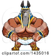 Cartoon Smug Buff Muscular Anubis
