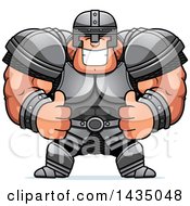 Poster, Art Print Of Cartoon Buff Muscular Warrior Giving Two Thumbs Up