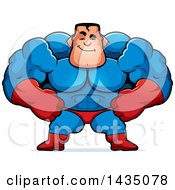 Cartoon Smug Buff Muscular Male Super Hero