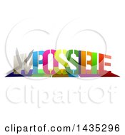 Clipart Of A Colorful Word IMPOSSIBLE With Shadows On White Royalty Free Illustration