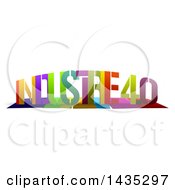 Clipart Of A Colorful Word INDUSTRIE 4 With Shadows On White Royalty Free Illustration