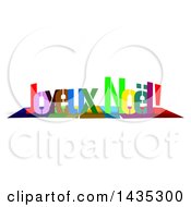 Clipart Of Colorful Words JOYEUX NOEL With Shadows On White Royalty Free Illustration