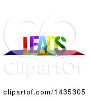 Clipart Of A Colorful Word LEADS With Shadows On White Royalty Free Illustration