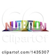 Clipart Of A Colorful Word Nutrition With Shadows On White Royalty Free Illustration