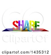 Clipart Of A Colorful Word SHARE With Shadows On White Royalty Free Illustration