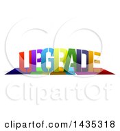 Clipart Of A Colorful Word UPGRADE With Shadows On White Royalty Free Illustration