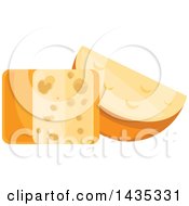 Poster, Art Print Of Cheese Block And Wedge