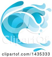 Poster, Art Print Of Blue Splash Wave