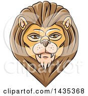 Poster, Art Print Of Male Lion Head With Black Lines