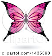 Poster, Art Print Of Pink Butterfly With A Shadow