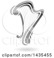 Poster, Art Print Of Floating Gray Harp With A Shadow
