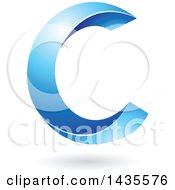 Poster, Art Print Of Twisting Letter C Design With A Shadow