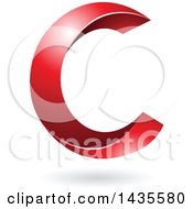 Poster, Art Print Of Twisting Letter C Design With A Shadow