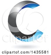 Poster, Art Print Of Twisting Letter C Design With A Shadow