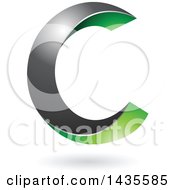 Poster, Art Print Of Twisting Letter C Design With A Shadow