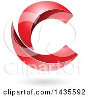 Poster, Art Print Of Two Pieced Letter C Design With A Shadow