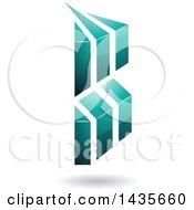 Poster, Art Print Of Floating Abstract Capital Letter B With A Shadow