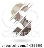 Poster, Art Print Of Gradient Letter S Design With Speed Or Slash Marks And A Shadow