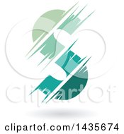 Clipart Of A Gradient Letter S Design With Speed Or Slash Marks And A Shadow Royalty Free Vector Illustration