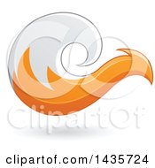 Clipart Of A Floating Abstract Fox With A Shadow Royalty Free Vector Illustration by cidepix