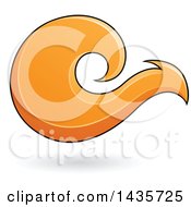 Clipart Of A Floating Abstract Squirrel With A Black Outline And Shadow Royalty Free Vector Illustration by cidepix