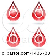 Clipart Of Floating Abstract Water Drops Or Cheering People With Shadows Royalty Free Vector Illustration by cidepix