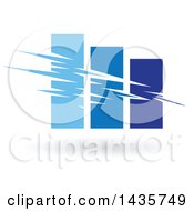 Clipart Of A Blue Bar Graph Royalty Free Vector Illustration by cidepix
