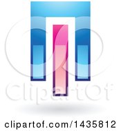 Clipart Of An Abstract Power Button Or Glossy Design With A Shadow Royalty Free Vector Illustration