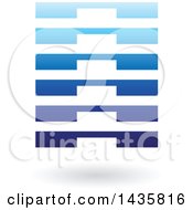 Clipart Of A Floating Abstract Rectangle With Layers And A Shadow Royalty Free Vector Illustration by cidepix