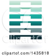 Poster, Art Print Of Floating Abstract Rectangle With Layers And A Shadow