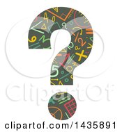 Poster, Art Print Of Math Patterned Question Mark