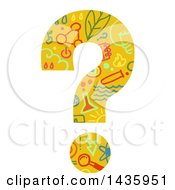 Poster, Art Print Of Science Patterned Question Mark
