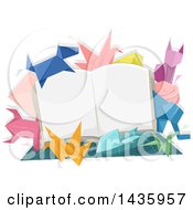 Poster, Art Print Of Open Book With Origami Animals