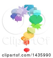 Poster, Art Print Of Question Mark Made Of Colorful Speech Bubbles