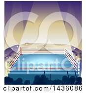 Poster, Art Print Of Light Shining Down On An Empty Boxing Ring