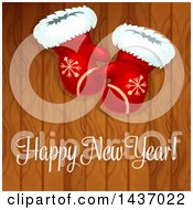 Clipart Of A Happy New Year Greeting Design Royalty Free Vector Illustration by Vector Tradition SM