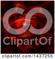 Clipart of a 3d Red Sphere and Blurred Tunnel Background - Royalty Free Illustration by oboy #COLLC1437255-0118