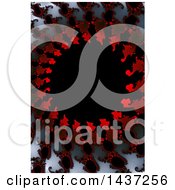 Poster, Art Print Of Red White Gray And Black Fractal Background