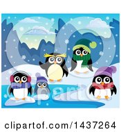 Poster, Art Print Of Winter Penguins On A Beach