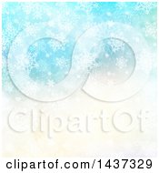 Clipart Of A Watercolor Christmas Background With Winter Snowflakes And Stars Royalty Free Vector Illustration