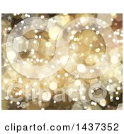 Poster, Art Print Of Gold Bokeh Flares And Star Background