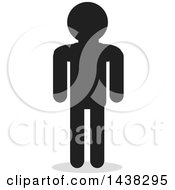 Clipart Of A Silhouette Of A Black Man Royalty Free Vector Illustration