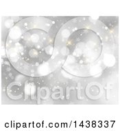 Poster, Art Print Of Christmas Background Of Stars And Sparkles On Silver