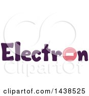 Poster, Art Print Of The Word Electron With A Negatively Charged Particle Replacing The Letter O