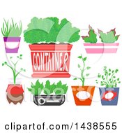 Poster, Art Print Of Recycled Containers For Indoor Plants