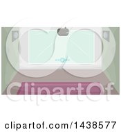 Clipart Of A Projector And Wall Royalty Free Vector Illustration