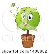 Poster, Art Print Of Potted Plant Mascot Listening To Music
